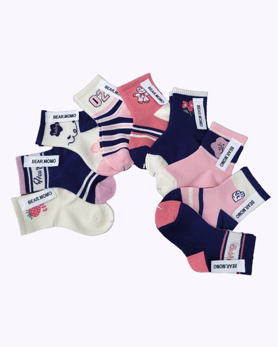 جوراب دخترانه فانتزی عروسکی BEAR MOMO