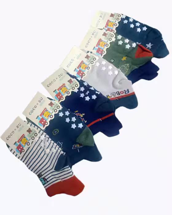 جوراب نیم ساق پسرانه طرحدار COCO & BU