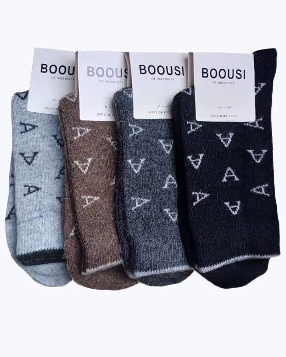 جوراب کلاسیک مردانه طرح کلمه BOOUSTI   A