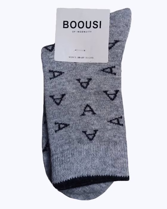 جوراب کلاسیک مردانه طرح کلمه BOOUSTI   A
