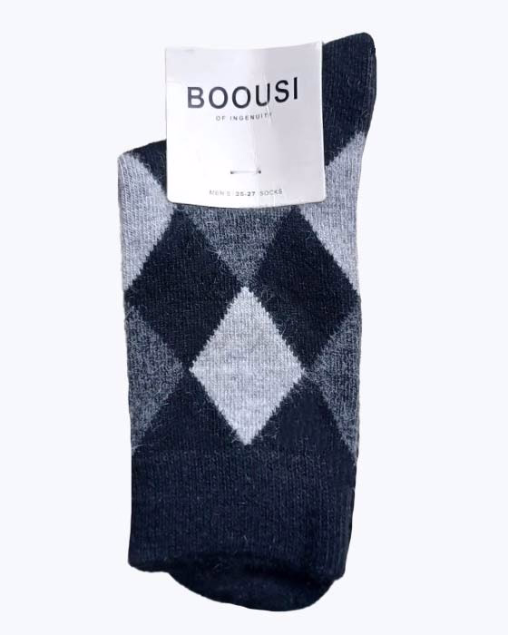 جوراب کلاسیک مردانه طرح چهارخونه BOOUSI