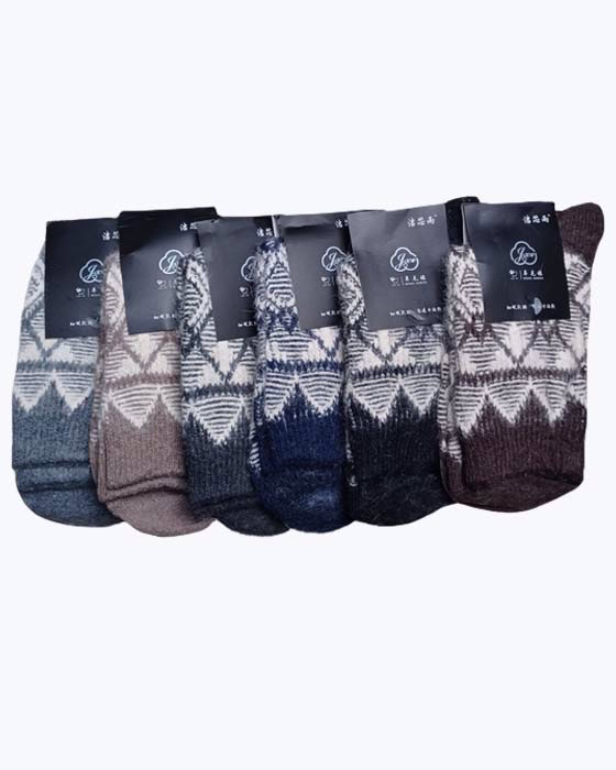 جوراب کلاسیک مردانه پشمی طرح نقش و نگار