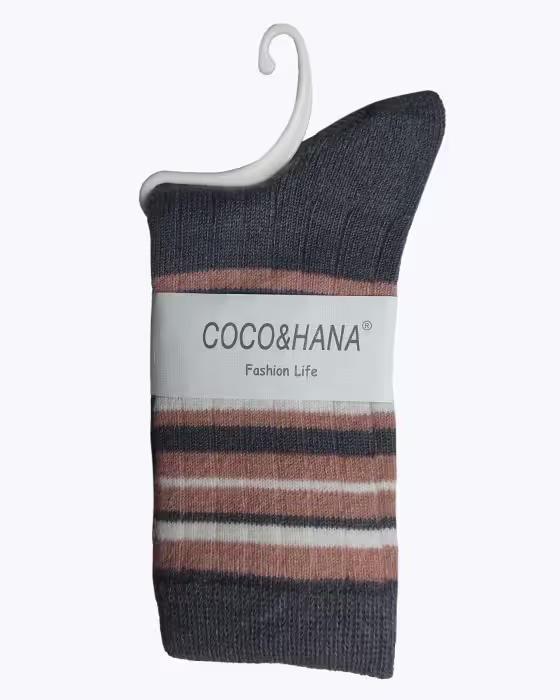 جوراب ساقدار زنانه طرح دورنگ COCO&HANA