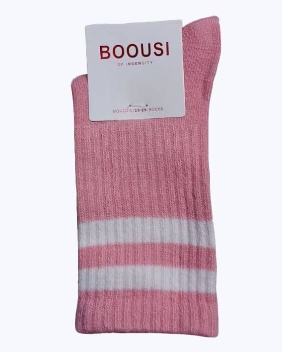 جوراب ساقدار زنانه طرح دو خط BOOUSI