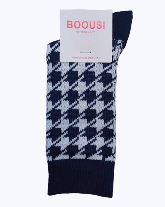 جوراب ساقدار زنانه طرح اشکال هندسی BOOUSI
