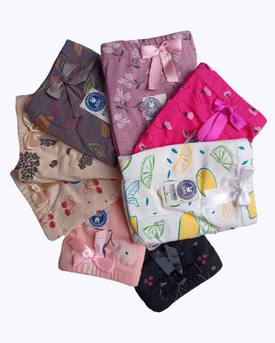 شورت زنانه اسلیپ کمر پهن طرحدار BAHMAN POUSHAK