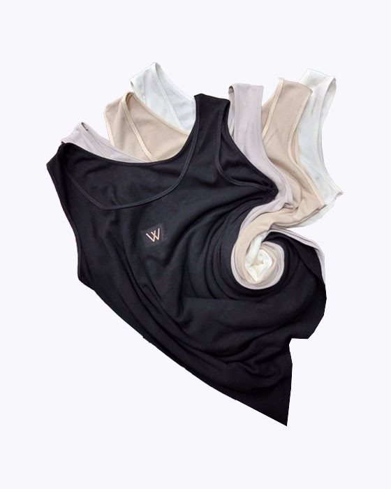 تاپ زنانه نخی طرح w جوراب نوین