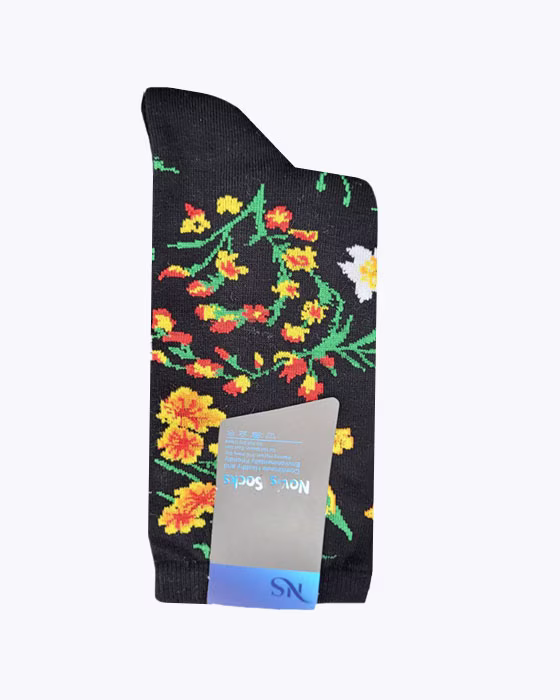 جوراب ساقدار زنانه طرح گل novin socks