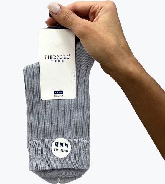 جوراب کلاسیک نخی طرح کبریتی مردانه PIERPOLO