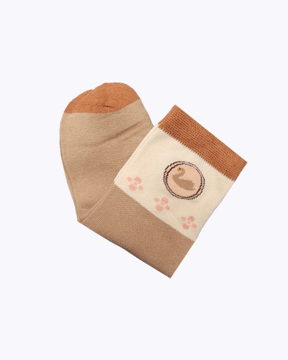 پک جوراب دخترانه نخی گلدار BEAR MOMO
