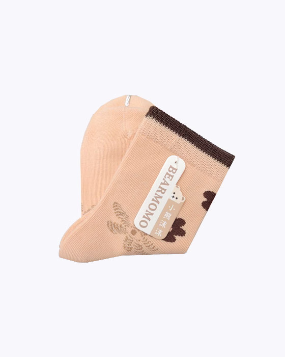 پک جوراب دخترانه نخی گلدار BEAR MOMO