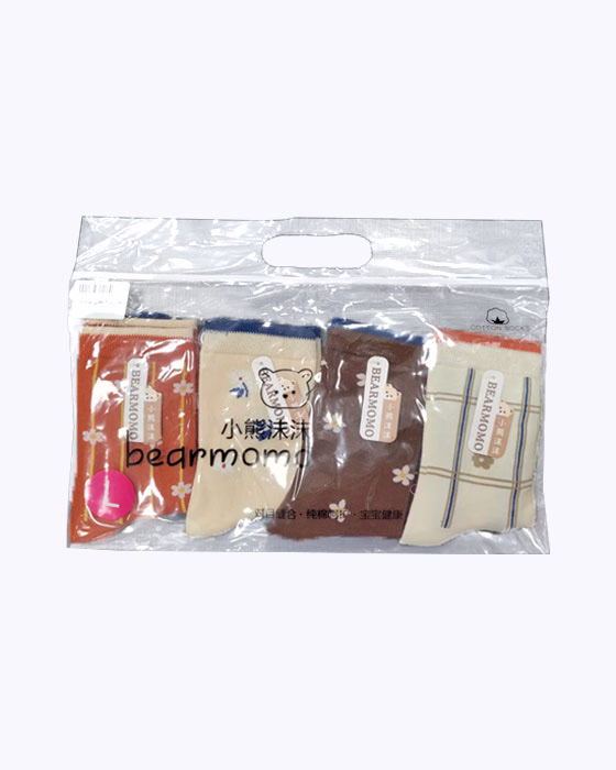 پک جوراب دخترانه گل گلی BEAR MOMO