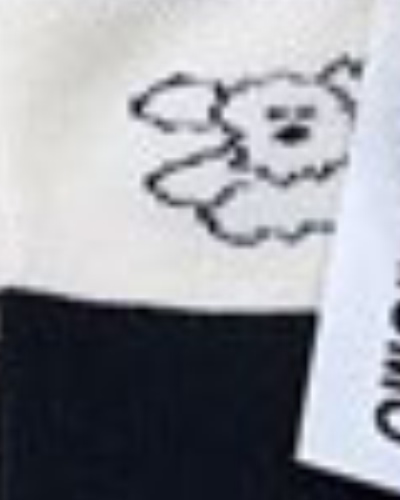 مشکی سفید طرح سگ